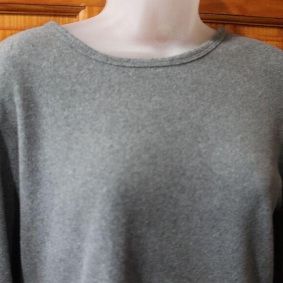 Cuddl Duds Gray Pajama Fleece Top Intimates Sleepwear Loungewear LG - Picture 3 of 8